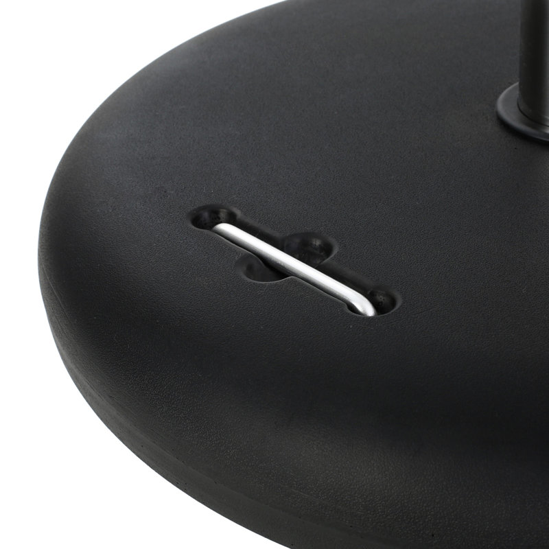 Porte-parapluies d'extérieur noir - acier inoxydable, base 21,74 po x 3,15 po pour l'extérieur