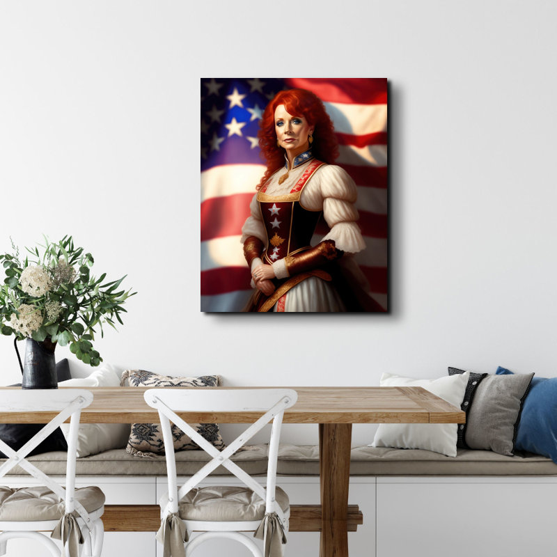 «Country Music Reba Mcentire» par Stephen Chambers - photographie sur toile tendue, H 36 po x l 32 po x P 1,5 po