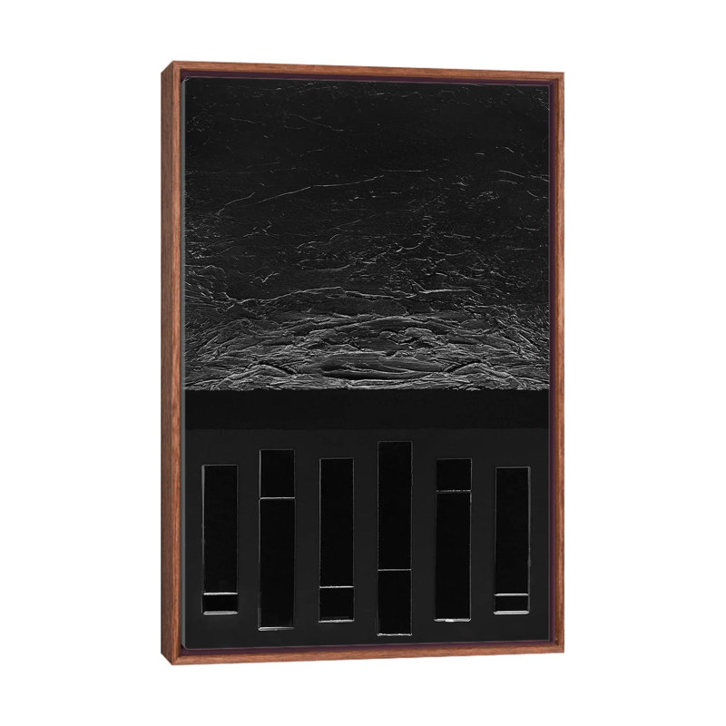 Noir - Print on Canvas, 66.04 cm H x 45.72 cm W, Classic Brown Wood Framed