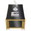 Table basse de 48 po de largeur avec plateau en verre trempé noir Woker Furniture (table basse incluse, sans les chaises)