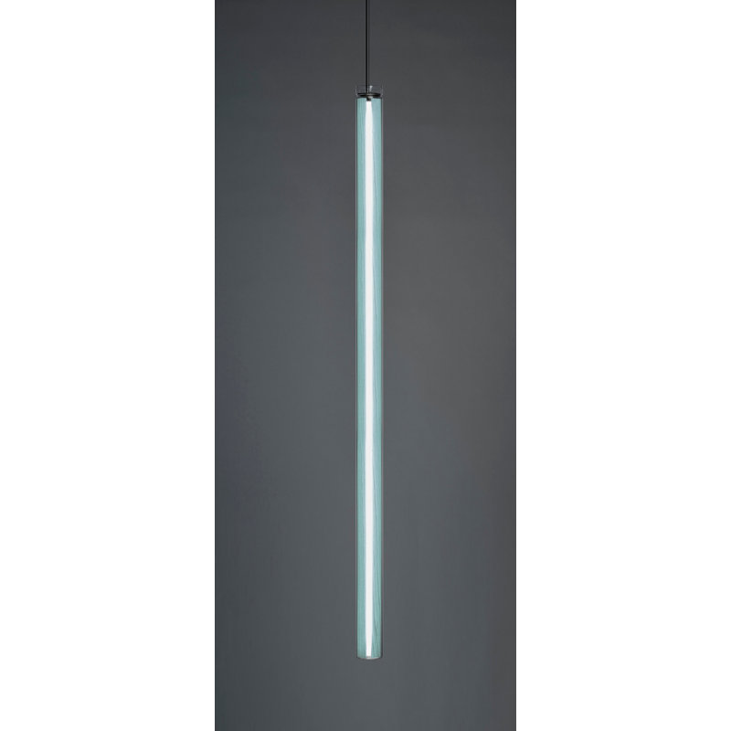 Luminaire suspendu vertical Estela - Dimtriac DEL, Bleu mer