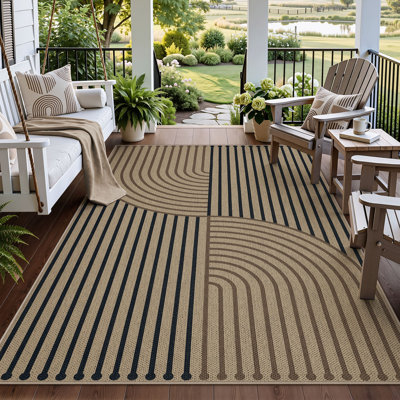 Woven Jute Non-Slip Area Rug