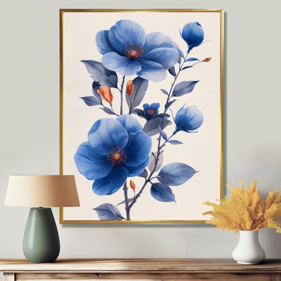 «Blue Cherry Blossom Beauty III» - art mural fleur de cerisier