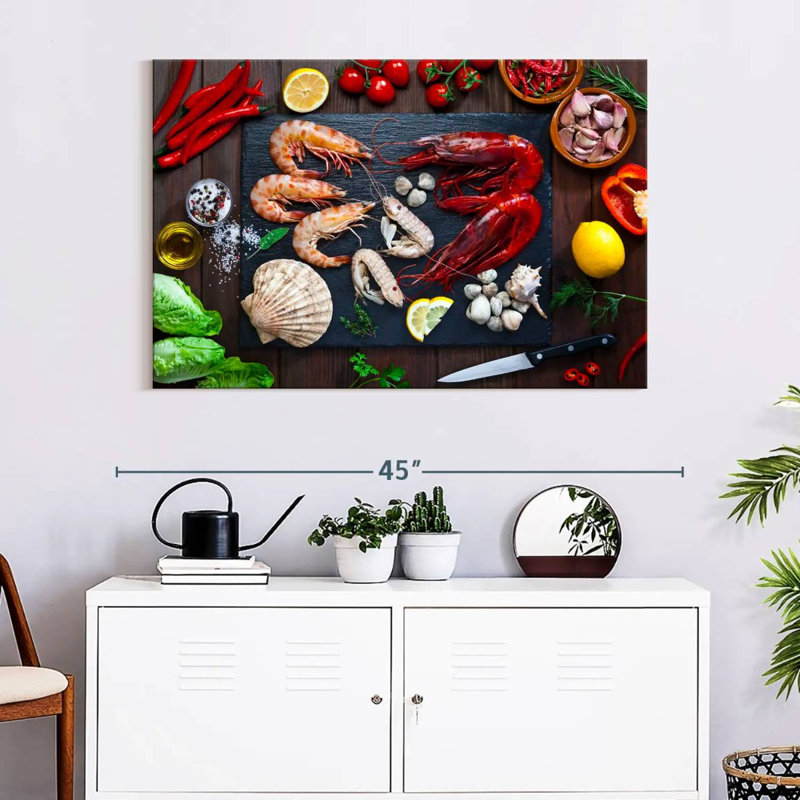 Yarlin Cooking Seafood, 26" H x 39" W