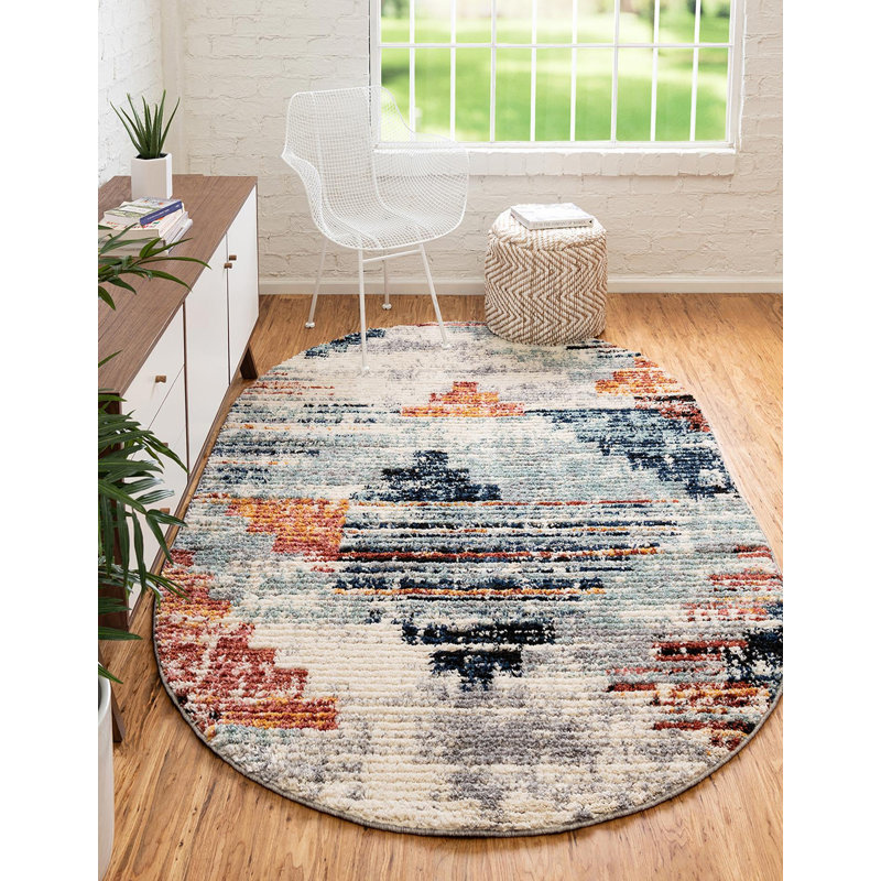 Tucson Geometric Indoor Rug, Oval 8' x 10'