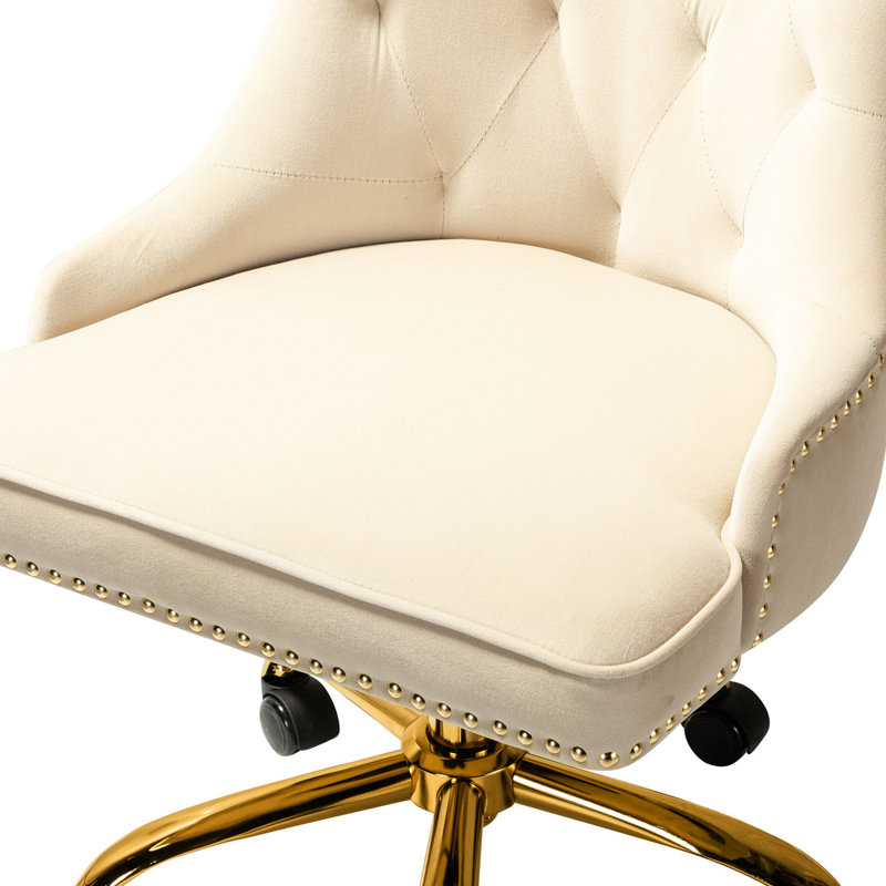 Chaise de travail en velours Jaudiel