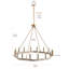 Dilja 16 - Light Dimmable Wagon Wheel Chandelier