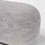 Tissu gris Philbrick avec banc oblong en bois brun foncé
