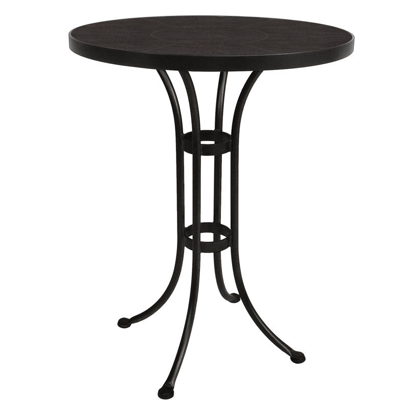 Outdoor Round Counter Table, Urban Shift, 30" W x 30" L x 38.5" H, Carbon Black