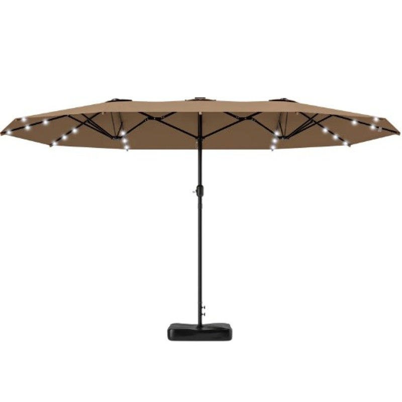 Parasols de patio à double face durables, structure en acier, style moderne pour l'extérieur