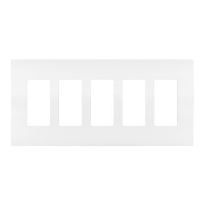 Radiant 5-Gang Decorator Rocker Screwless Wall Plate