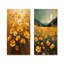 Ensemble de 2 pièces d'orange et d'or noir Meadow Bliss I - Buttercups-756427522-756427546