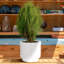 Concrete Effect Frostproof Outdoor Plant Pot, Garden Flower Pot, Cylinder Round Garden Planter with Drainage Holes, Outdoor Planter with Ribbed Pattern-93635345-93635346