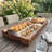 38" x 11.8" Extra Large Handwoven Wicker & Wood Tray with Handles – Oversized Long Decorative Tray for TV Console, Dining Table, Centerpiece – Farmhouse, Boho, Rustic Style-496234299