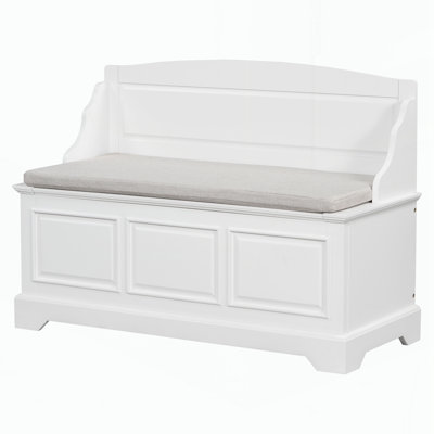 Shoe Bench, Retro Shoe Storage Bench with Safe Soft-Close Devices