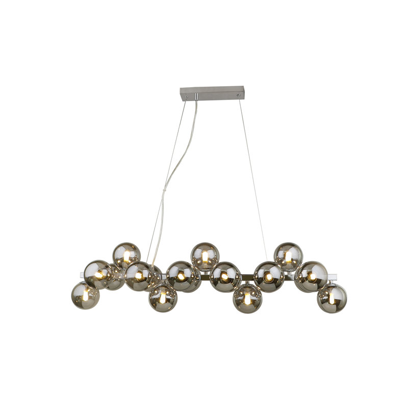 Broadus 19 - Light Kitchen Island Pendant, Chrome, Smoke