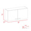Armoire murale avec deux tablettes