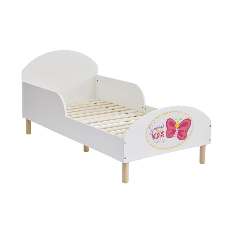 Kids White Toddler Bed – Spread Your Wings and Fly
