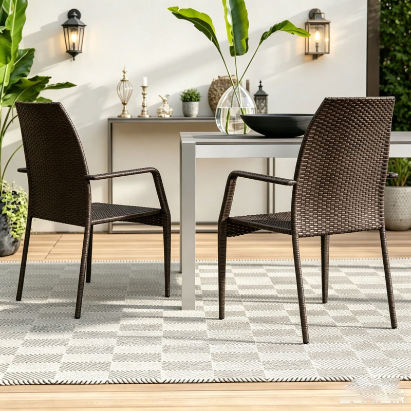 Chaises d'extérieur en osier