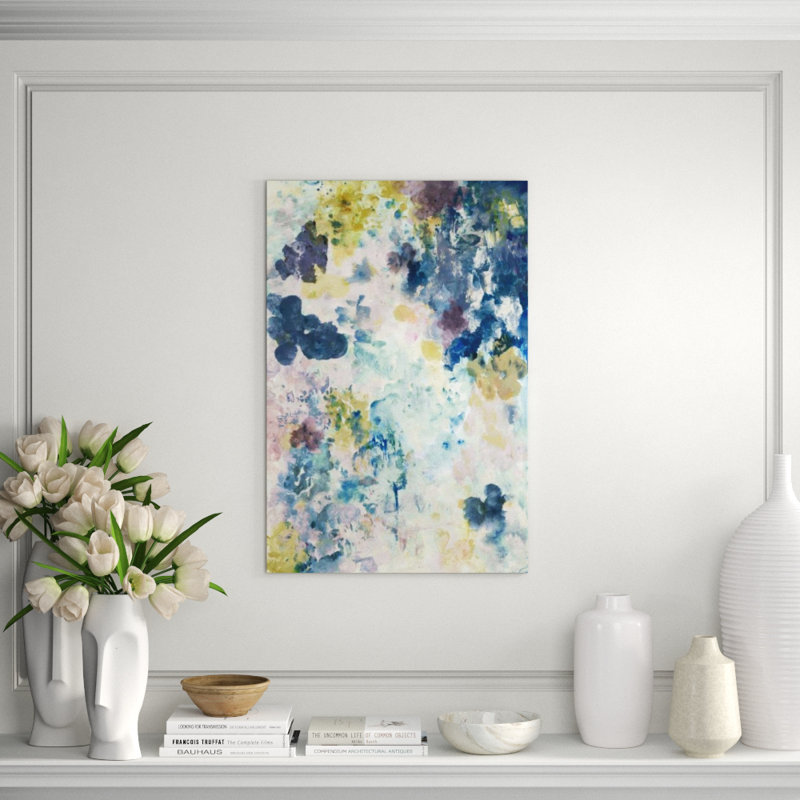 «Blue Cloud» par Barclay Butera - impression, Gel coupé au couteau, H 36 po x l 24 po