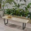 Banc d'extérieur en métal / bois-130374747