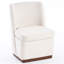 Fauteuil d'appoint rembourré avec accoudoirs à dossier plein et chaise demi-tonneau avec base en bois massif-864772986