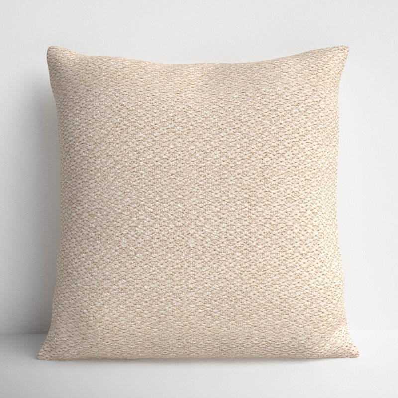 Hemlen Textured Wool Throw Pillow, Pillow Cover Only - No Insert