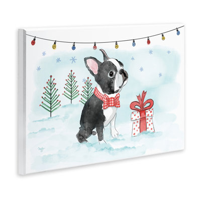 «Snowy Boston Terrier» par Mollie B.