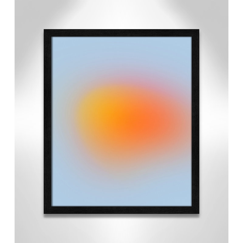 «Neon Orange Glow Print» par My Mind, Cadre mince noir sans cadre, H 19 po x l 16 po x P 1,25 po