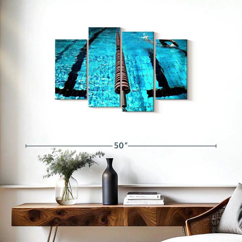 Sireci Into The Swimming Pool, 22" H x 36" W