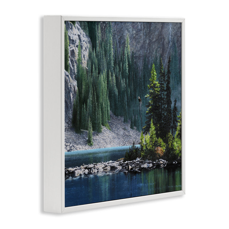«Tree Spires in Nature», art de la giclée encadrée par Mark Kelso, Giclée encadrée blanc bord de mer, H 17 po x l 17 po