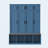 Farmhouse Hall Tree with Hidden Hooks, Shoe Cabinet & Storage Bench, Blue-435526883