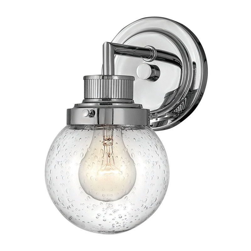 Poppy 1-Light Dimmable Bath Sconce, Chrome