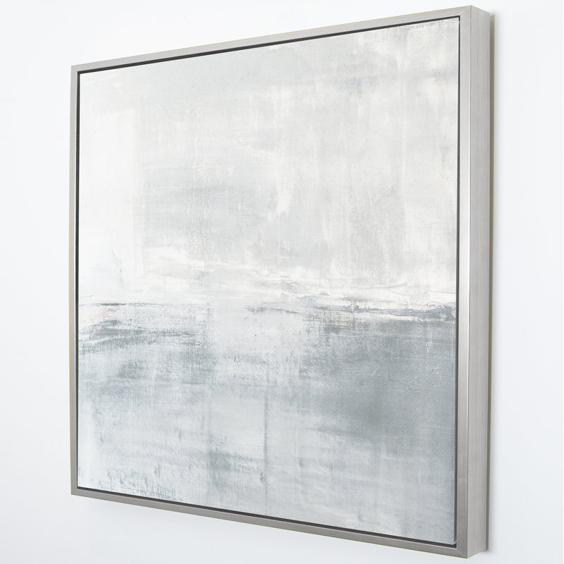 Entre les lignes par Carol Benson-Cobb - peinture sur toile à cadre flottant, H 35 po x l 35 po