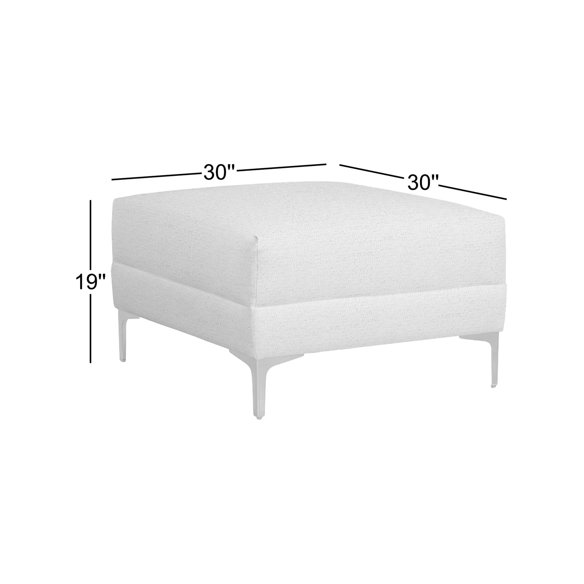 Alexa Upholstered Ottoman, Elite Chocolate 100% Polyester