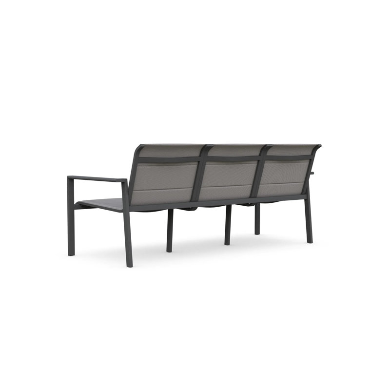 Amalfi 3 Seat Sofa White, Charcoal