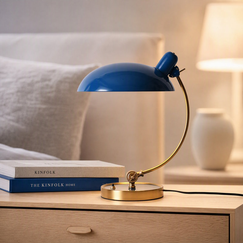 Lampe de table ulia moderne avec abat-jour ajustable Ulia, Bleu