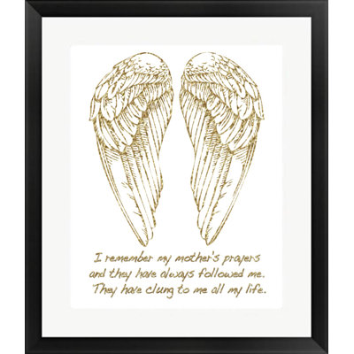 " Typography Religious Angel Wings And Quote God Made Mothers "