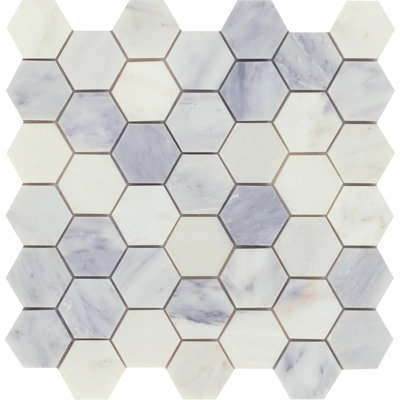 Marble Wf Winter Frost 12 in. x 12 in. Polished Marble Floor and Wall Tile (9.8 sq. ft./Case)