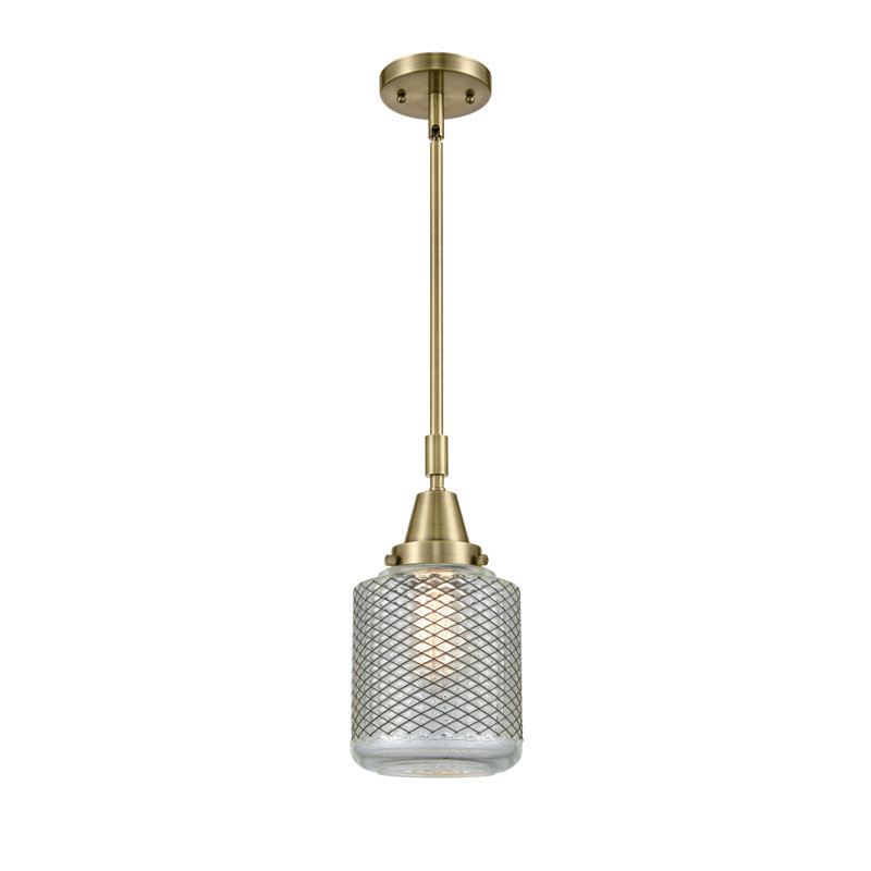Luminaire suspendu cylindrique à 1 lumière Iyana, Laiton antique, Ampoule non incluse