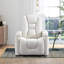 Fauteuil inclinable électrique de luxe en cuir végétalien de 34,7 po de largeur avec porte-gobelets et port de charge USB (ensemble de 8)