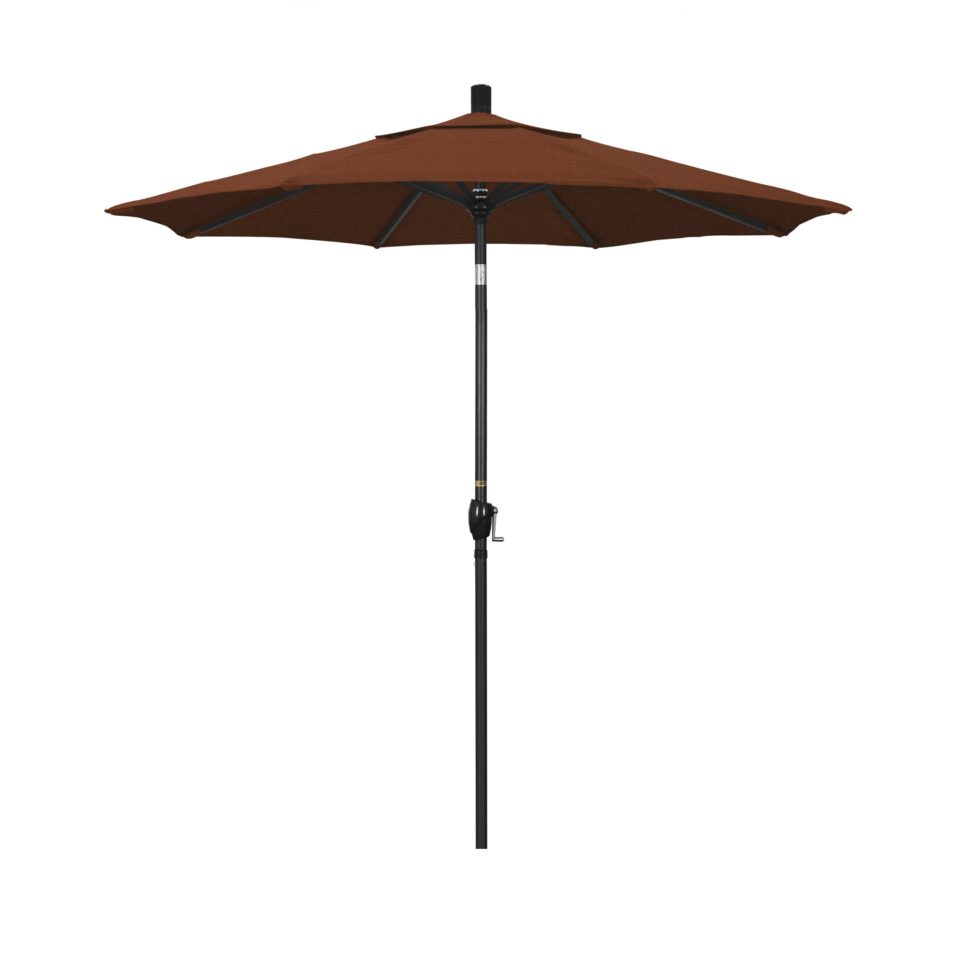 90'' Outdoor Umbrella, Terracotta- Olefin, Olefin, Black