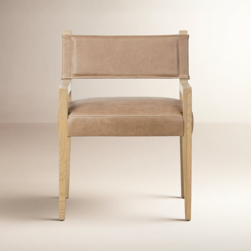 Chaise avec accoudoirs Lorretta, Chêne clair, Chêne clair