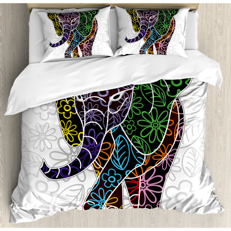 Batik Modern & Contemporary Polyester Duvet Cover, Queen