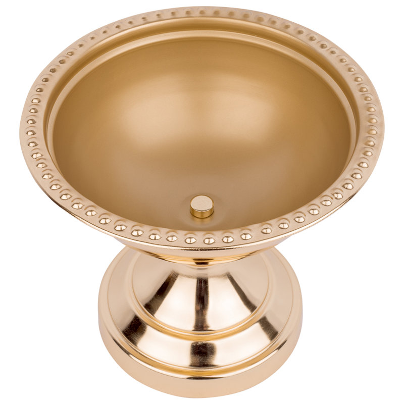 Bol à compote en métal, élégant bol décoratif à bord perlé pour centre de table, ensemble de 10, cuivre métallique