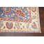 Tapis de couloir bleu en laine noué à la main de conception unique 2 pi 9 po x 9 pi 8 po New Age