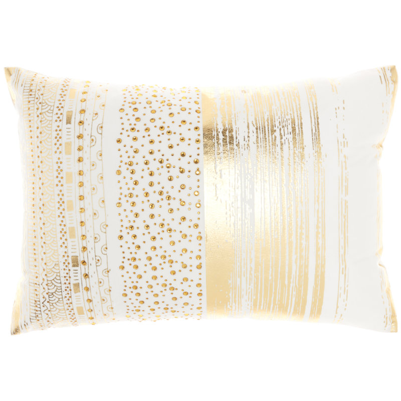  Rectangular Pillow Cover & Insert, Gold