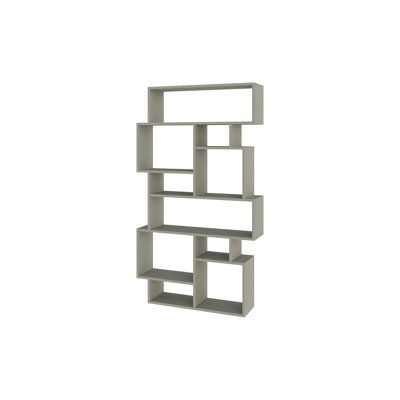 Sandra Bookcase | Asymmetric Freestanding Bookcase with 10 Compartments
