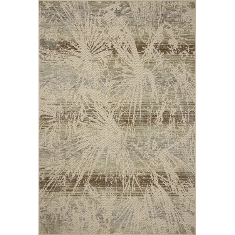 Loloi Saylor Ivory / Stone Indoor/Outdoor Area Rug, Rectangle 11' x 15'
