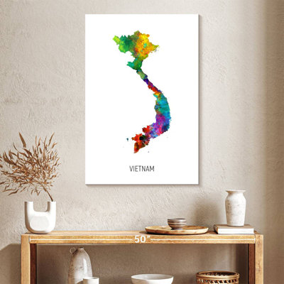 Carte d'aquarelle d'Aliaz au Vietnam I